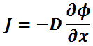 Loi Ficks - équation