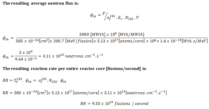 Neutron Flux - Reaction Rate - Thermal Reactor