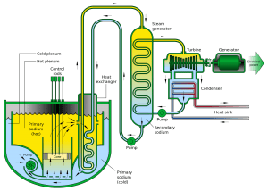 Natriumgekühlter schneller Reaktor (SFR).