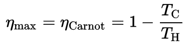 Formule d'efficacité Carnot