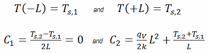 equação de condução de calor - condições de contorno