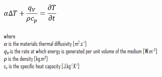 équation de conduction thermique - conductivité constante