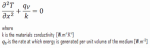 heat equation - heat generation - equation