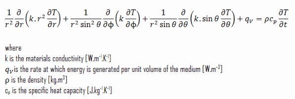 equação do calor - coordenadas esféricas