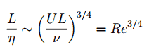 échelle de Kolmogorov - équation