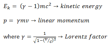 relativistische kinetische Energie - Formel