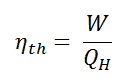 Formel für den thermischen Wirkungsgrad - 1